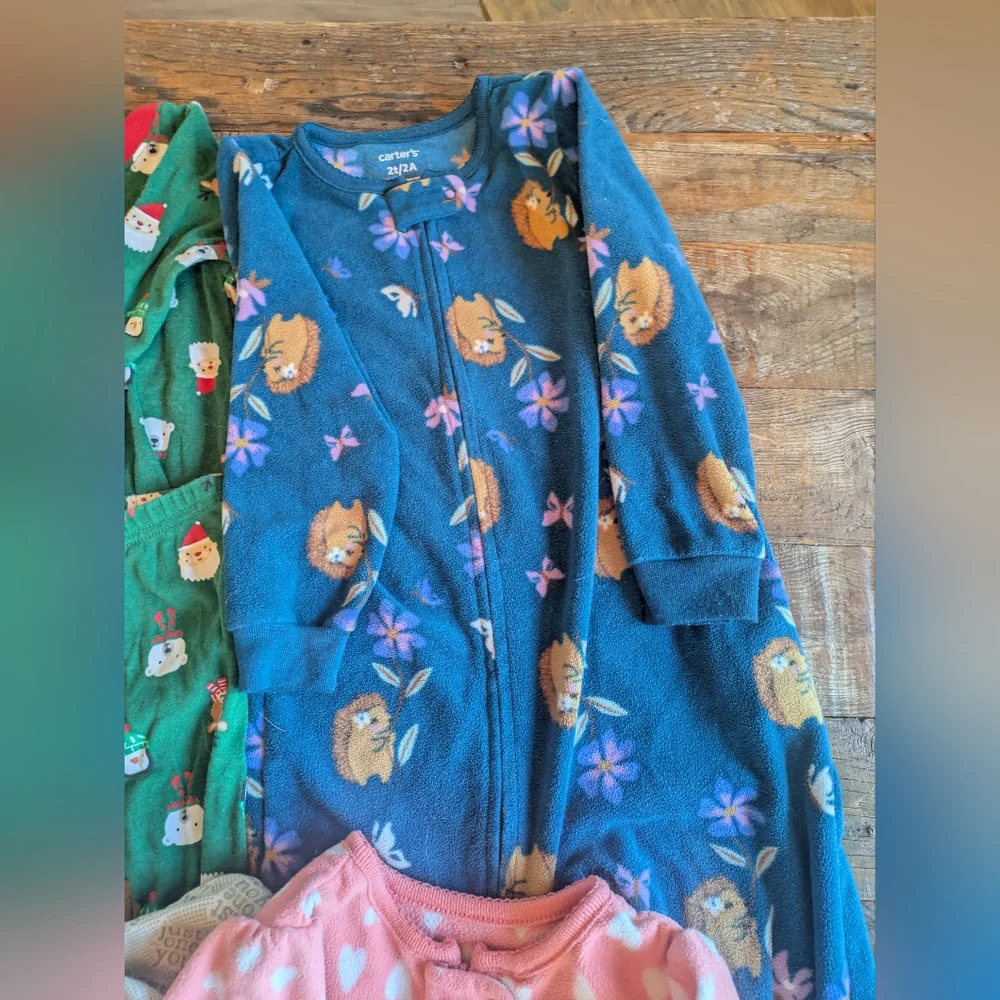Carter's Pajama Lot Fleece Foot‎ Nightgowns Sizes Vary